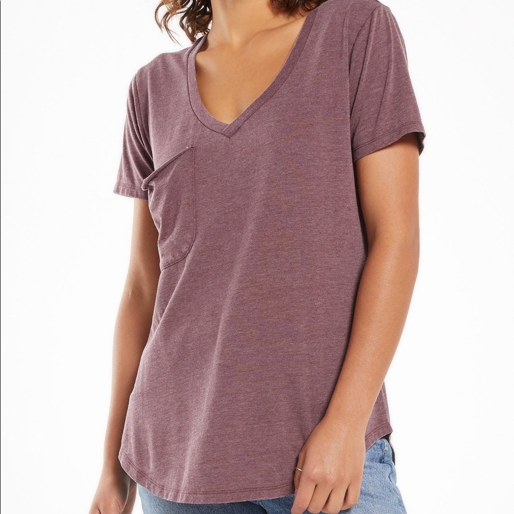 Z supply pocket tee - merlot